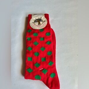 (BRAND NEW) VINTAGE E.G. SMITH MENS ORANGE/GREEN COTTON/NYLON SOCKS (SIZE 10-13)